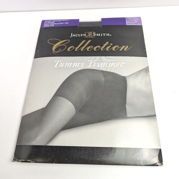 Jaclyn Smith Vintage NOS 3 Pairs Pantyhose Size C L/XL Nude Beige Black - Picture 5 of 10